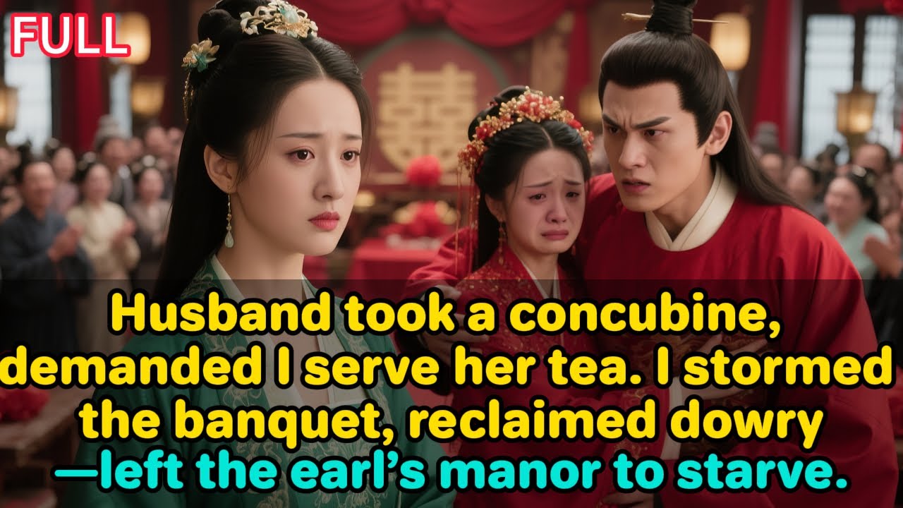 Husband took a concubine,demanded I (legal wife) serve her tea.I stormed the banquet,reclaimed dowry