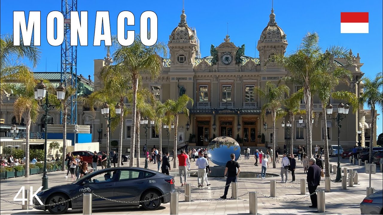 Monaco 4K - Billionaires' Playground. Downtown. Scenic srive