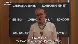 A Word from the Chair - Mayor's Question Time