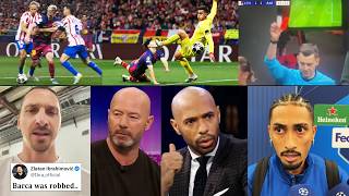 Famous Reaction On Referee Robbed Barcelona Red Card U0026 No Penalty Atletico Madrid Vs Barcelona 12