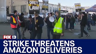 Union strike threatens potential Amazon delivery delays | FOX 13 Seattle