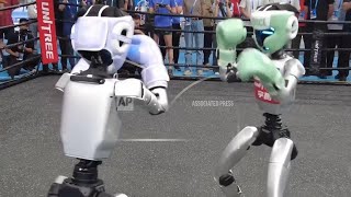 Humanoid robots run, box and score goals at World Humanoid Robot Games