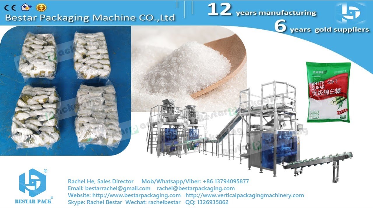 White sugar pouch packaging solution Secondary packaging for small bags ...
