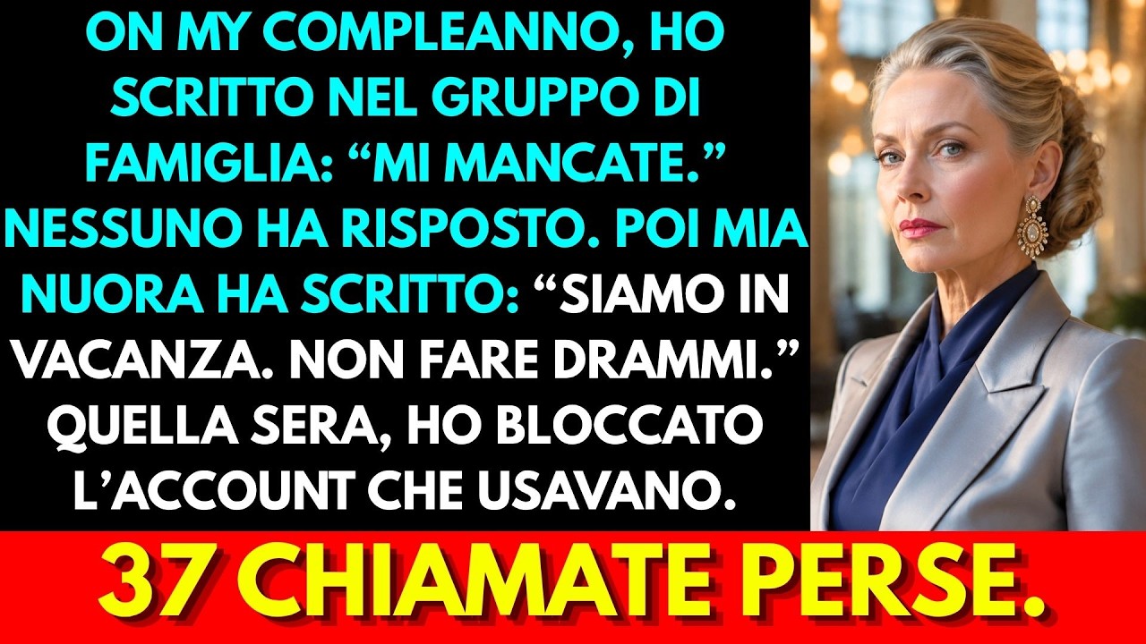 Il giorno del mio sessantasettesimo compleanno ho scritto in chat di famiglia: “Mi mancate tanto, ragazzi.” Passarono ore, poi mia nuora rispose: “Siamo in vacanza. Non fare la drammatica.”...