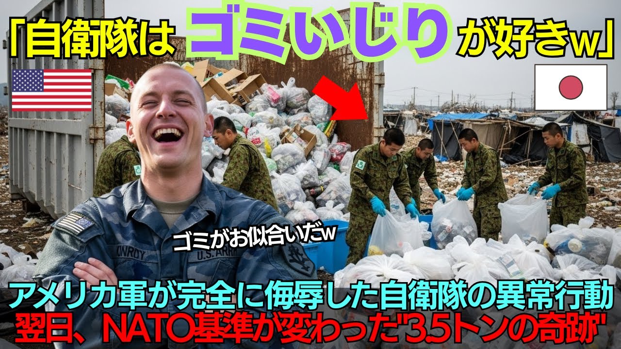 【海外の反応】「自衛隊がゴミいじりw」演習を中断させた自衛隊10名の謎行動──直後、NATO基準まで変えた
