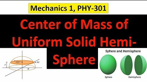 Center of Mass of Uniform Solid Hemisphere in Urdu/Hindi