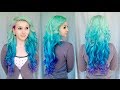Diy mermaid ombre hair on sarah sorceress  tutorial by cira meisen