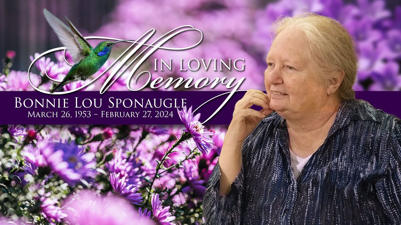 Memorial Service for Bonnie Sponaugle | March 2, 2024 - YouTube