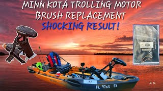 Minn Kota Trolling Motor Brush Replacement On My Old Town Autopilot Fishing Kayak! SHOCKING Result!