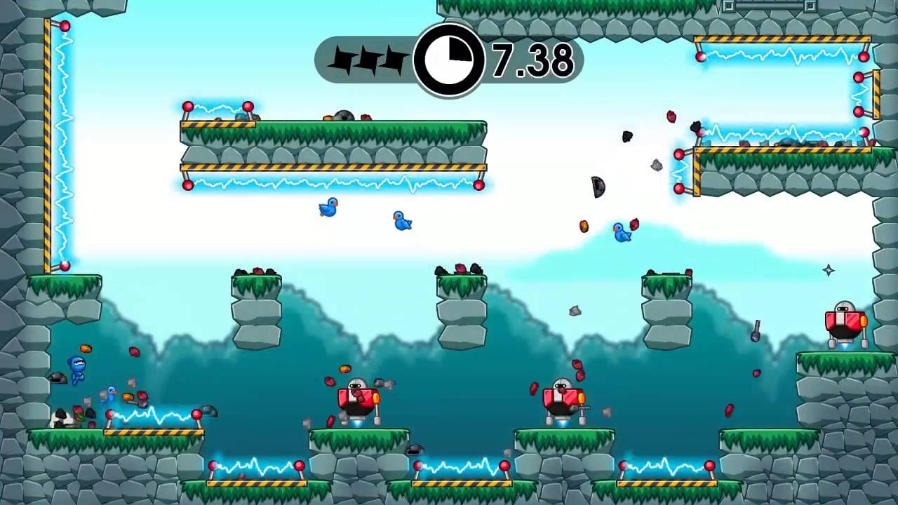 10 Second Ninja X - World 1 Level 10 100%(3 Stars)