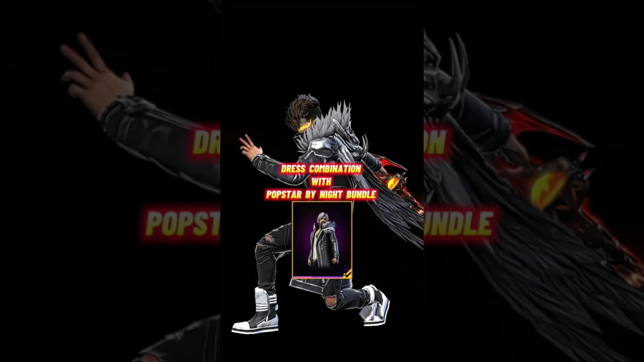 BEST 🔥 DRESS COMBINATION 👑 WITH 👺 POPSTAR  BY NIGHT BUNDLE 🔥 FREE FIRE 🔥