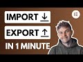 How To Import / Export Elementor Pages in 60 seconds [Tutorial]