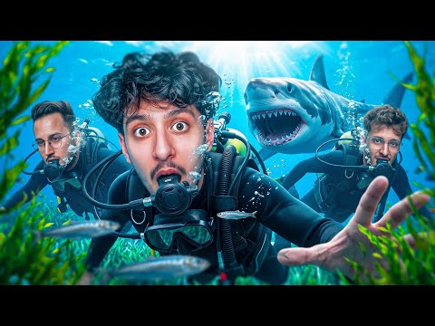 حرب تحت الماء 🦈 ⚔️ #7 RAFT @davosYTB @iamchedid