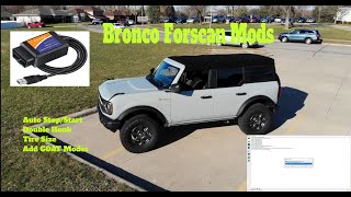 2021 Ford Bronco Forscan Disable Auto Stop Start GOAT Modes & Tire Size