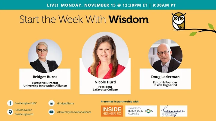 Weekly Wisdom interview with Lafayette College Pre...