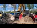 Excavator crusher for bark, concrete or stones by Allu