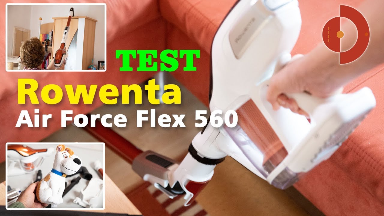 Rowenta Air Force Flex 560 (RH9474WO) cordless vacuum cleaner in the test  and comparison - YouTube