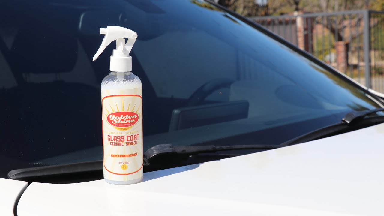 Golden Shine Ceramic Glass Coat Spray & Microfiber Towel Kit