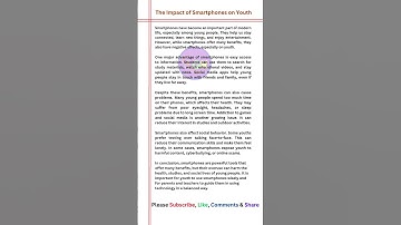 #The Impact of Smartphones on Youth#LearnGK#short video#