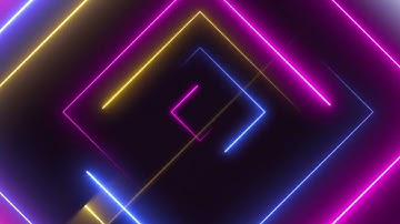 Abstract Flying In Futuristic Corridor With Triangles