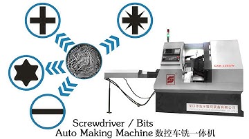 Machining long rod screwdriver bits - Phillips type (PH head)
