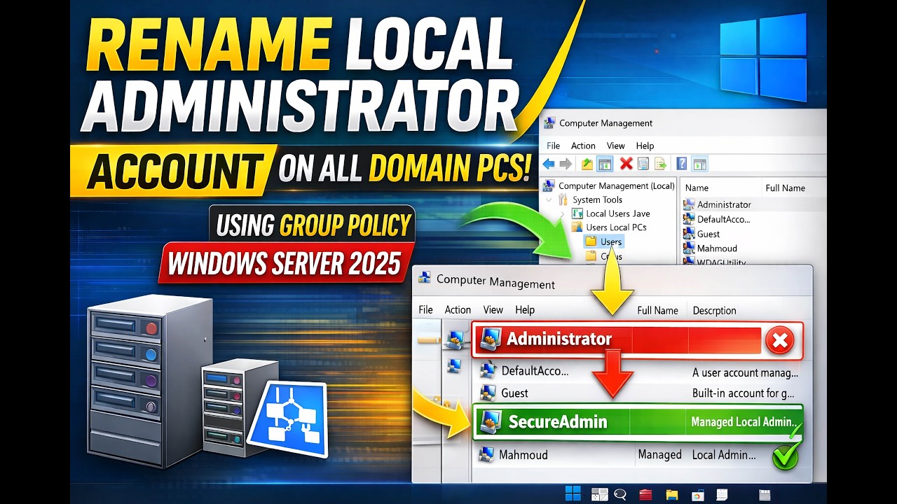 How To Rename Local Administrator Account On Domain Computers Via