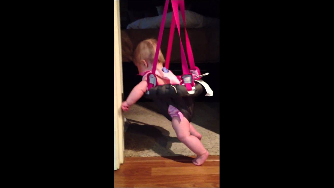 Evie playing in the jump up