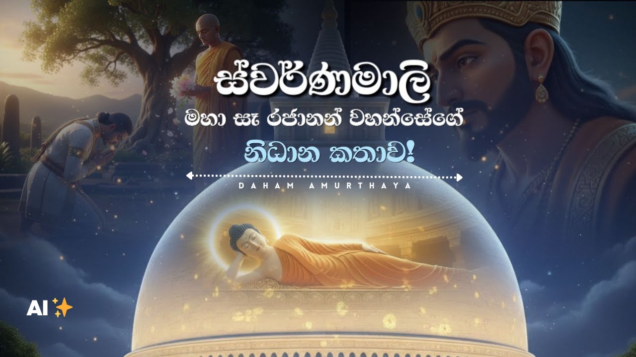 ස්වර්ණමාලි මහා සෑ රජානන් වහන්සේගේ නිධාන කතාව Ai වලින්! 🤍✨