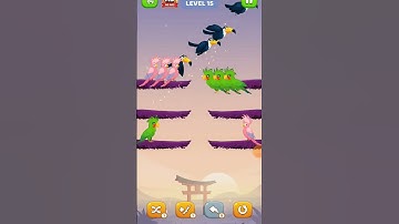 Bird sort color Puzzle level-15 🕊🦜🐦🕊 #shortsfeed #viralshorts #shorts #trendingshorts #gamesshorts