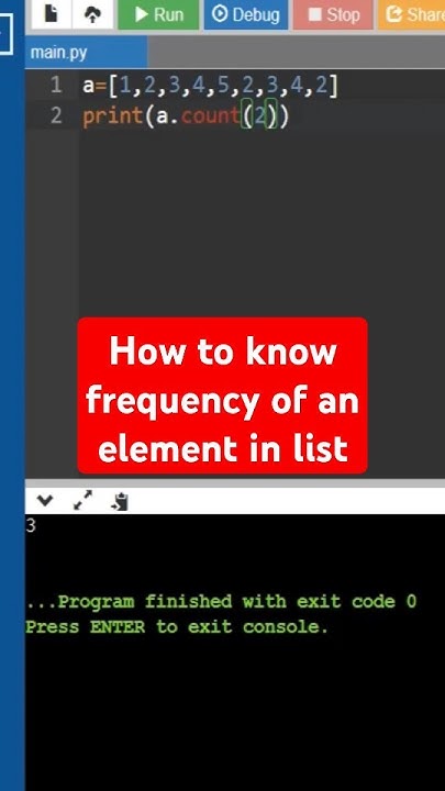 count method in python list #python #list #coding #interview #count # ...