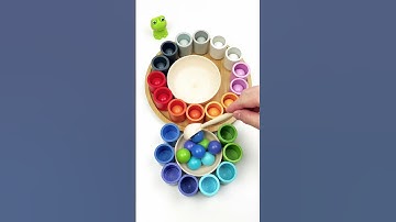 Color Sorting ASMR #satisfying #asmr #colorsorting #marblerun