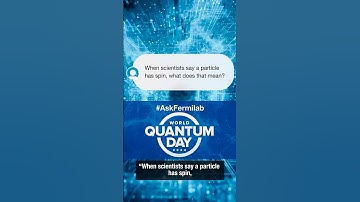 What do scientists mean when they say a particle has spin?