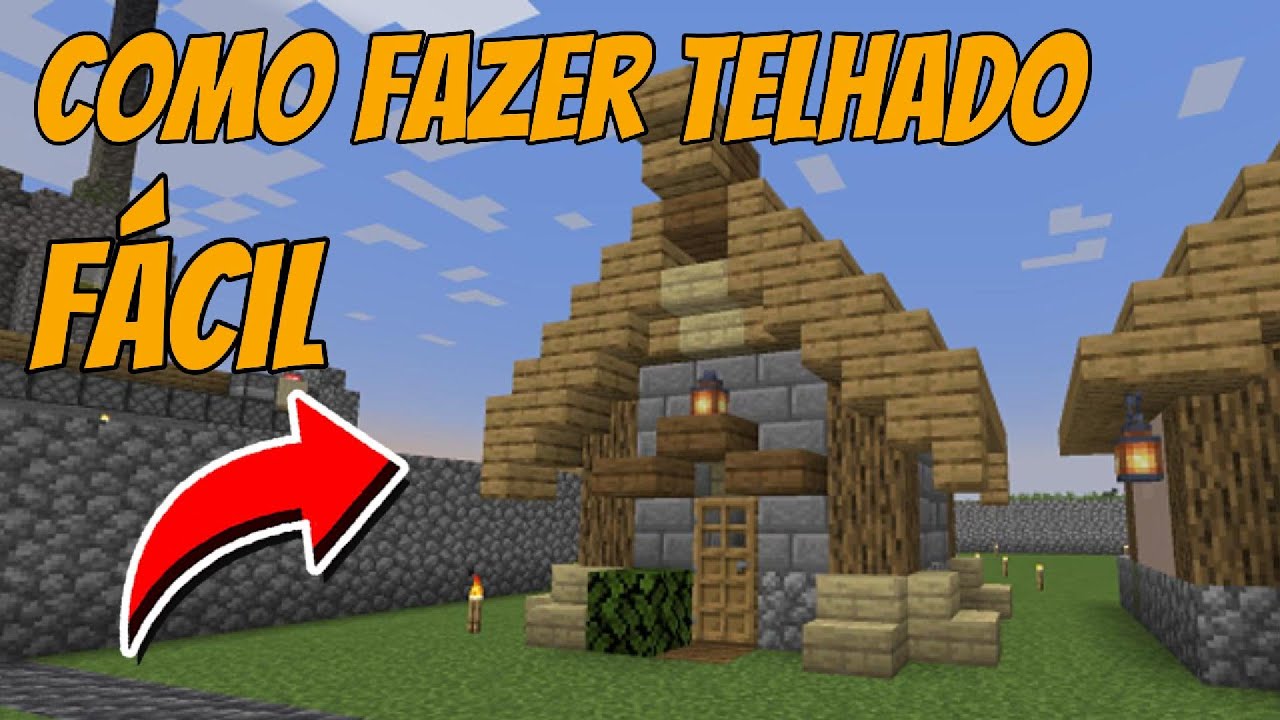 Minecraft como fazer telhado fácil - YouTube
