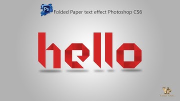 Folded Paper text effect Photoshop || Photoshop CS6 with CC || tutorial 2020