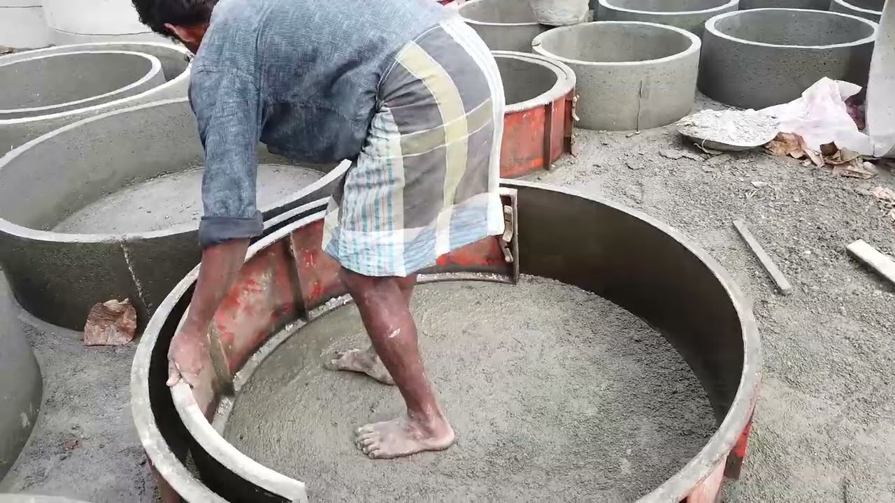 DIY reinforced concrete rings for a well: manufacturing technology