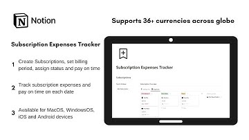 Subscription Expenses Tracker | How to track subscription expenses in Notion in 2023