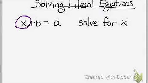 solving literal equations 1