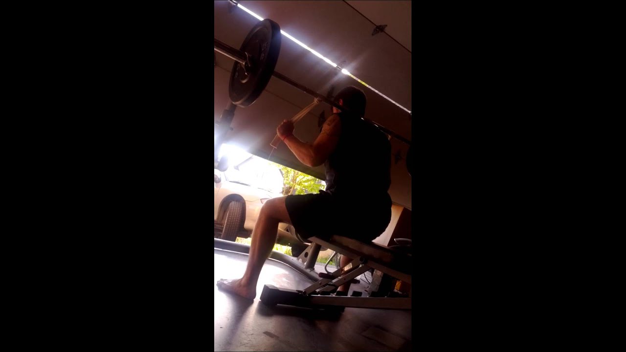 Homemade safety squat bar box squats YouTube