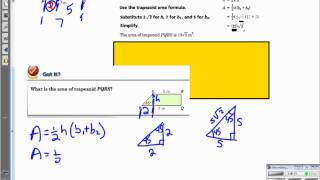 Geometry Chapter 10 Section 2 Areas of Trapezoids, Kites and Rhombuses
