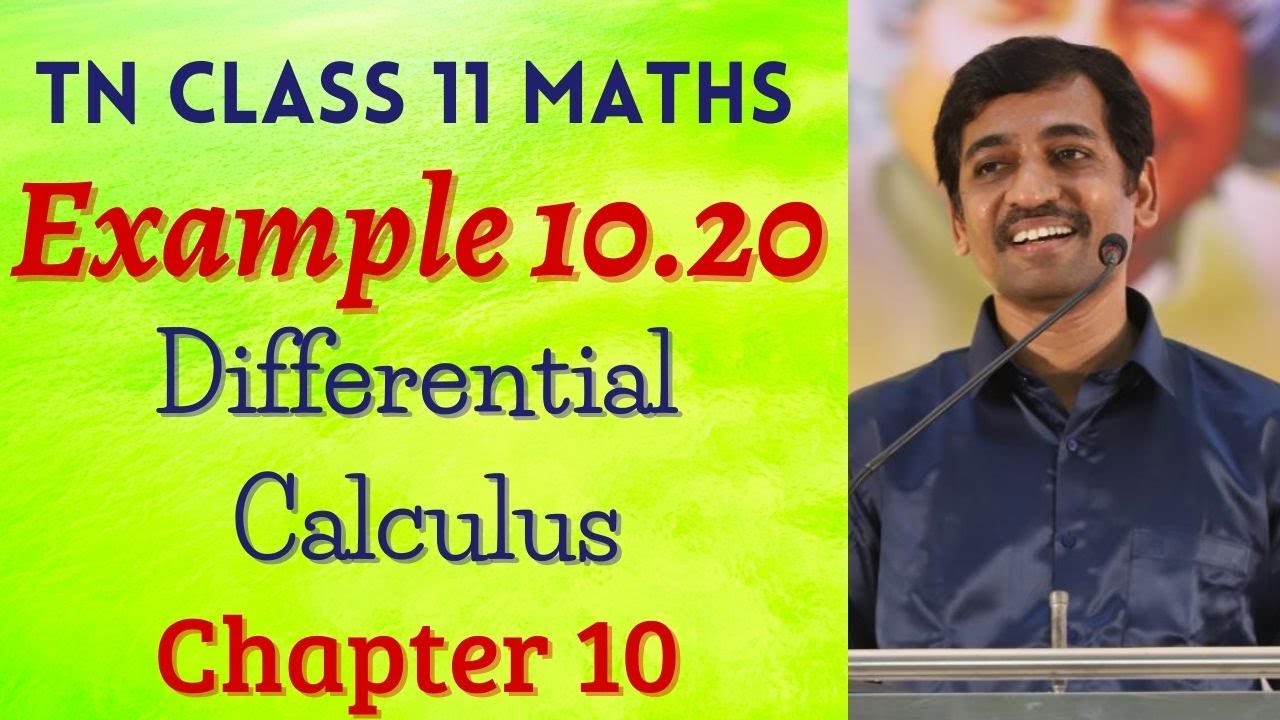 maths video class Class 11| Example 10.20 | Differential Calculus | Tamil Nadu New Syllabus
