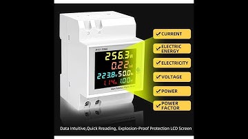 6 in 1 Digital Smart Energy Meter 100A AC LCD Display Voltage, Current, Power Factor, Frequency, Act