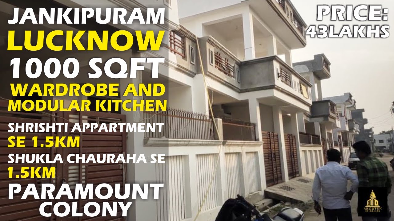 HOUSE FOR SALE IN JANKIPURAM LUCKINOW, 2BHK 1000SQFT HOUSE FOR SALE IN