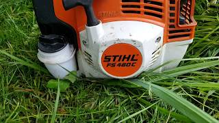 Débroussailleuse stihl fs 460c avec couteaux à taillis