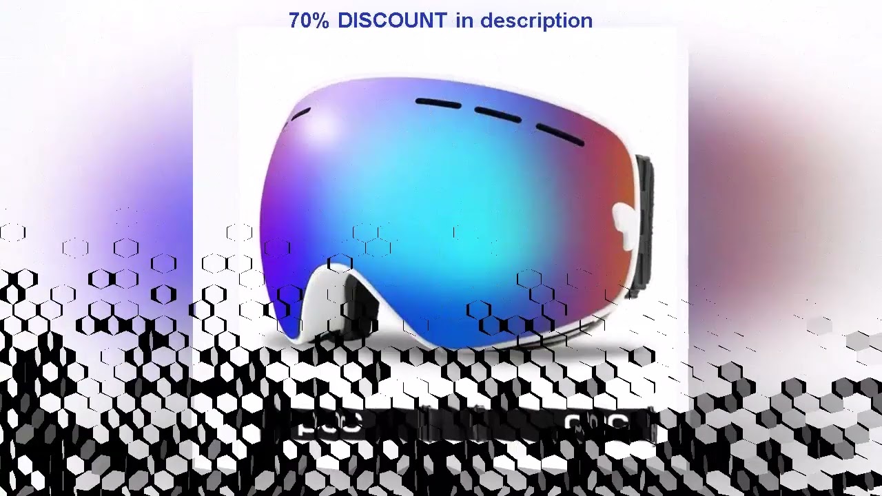 A must-have product! P0C double-layer anti-fog ski goggles, coated ski glasses, mountaineering pro