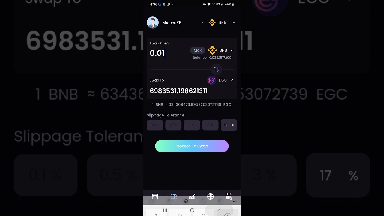 Como comprar Evergrow Coin  en Brise Wallet