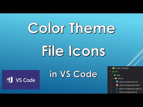 How to change color theme and file icons in VS Code