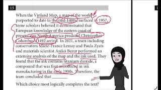 PSAT practice test 1 module 1 Question 15 Reading &amp; Writing AmericaChristopherColumbus’s arrival