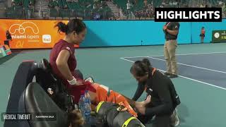 Alexandra Eala Scary Ankle Injury! #tennis #alexeala #injury #sports #tennisplayer