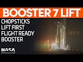 Booster 7 Lifted Onto the Orbital Launch Mount | SpaceX Starbase