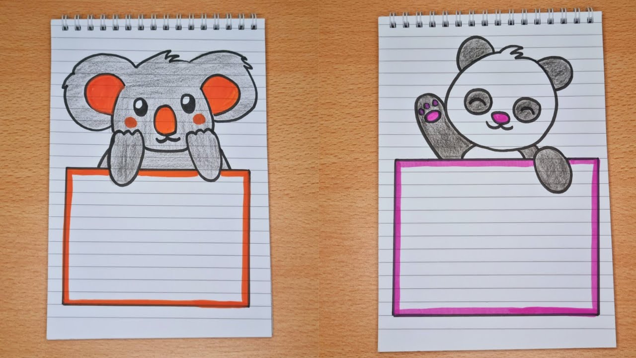 تزيين الدفتر/تزيين الصفحة الأولى من الدفتر/تزيين الدفتر سهل📘📒📕